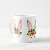 Mug Aquarelle de lapin jaune beige (Devant gauche)