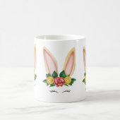 Mug Aquarelle de lapin jaune beige (Centre)