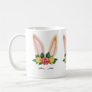 Mug Aquarelle de lapin jaune beige