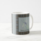 Mug Aquarelle de libellule Fraser Clan Tartan Citation (Devant droit)