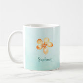 Mug Aquarelle de l'île Plumeria (Gauche)