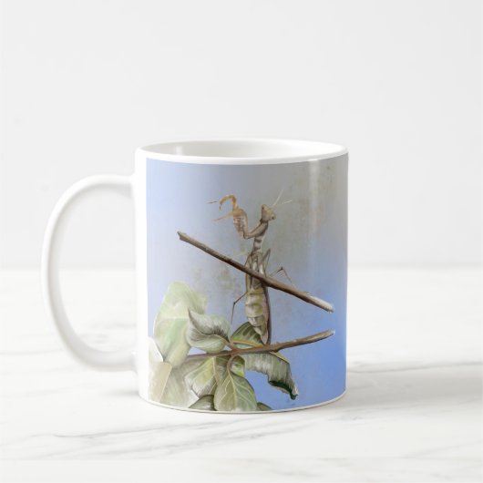 Mug Aquarelle de Mantis priant (Gauche)