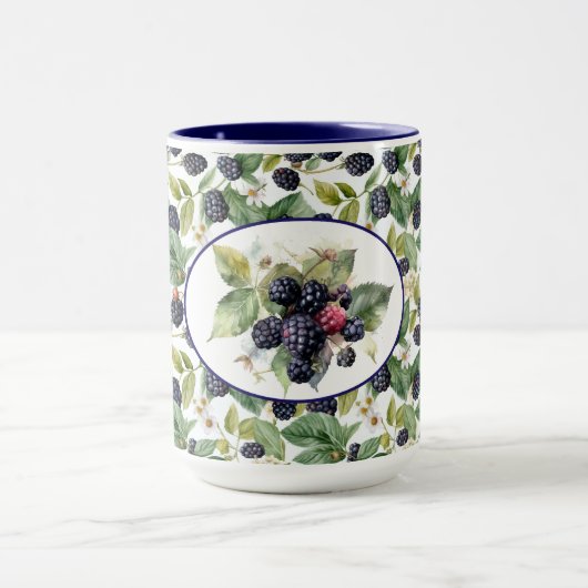 Mug Aquarelle de mûre Blackberry (Centre)