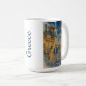 Mug Aquarelle de Mykonos Grèce (Devant droit)