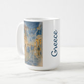 Mug Aquarelle de Mykonos Grèce (Devant gauche)