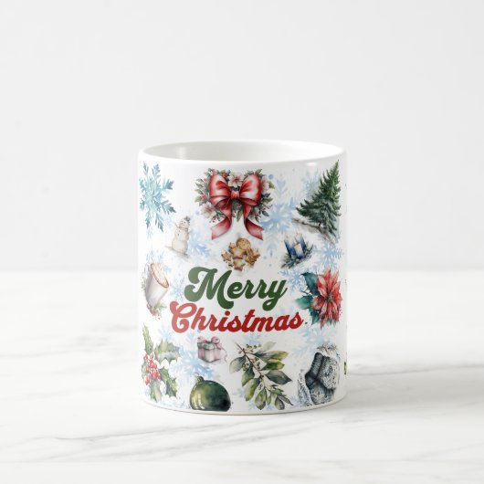 Mug Aquarelle de Noël (Centre)