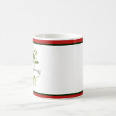 Mug Aquarelle de Noël avec couronne personnalisée (Centre)