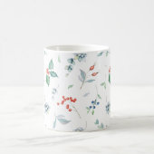 Mug Aquarelle de Noël Floral Vacances Traditionnelles (Centre)