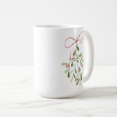 Mug Aquarelle de Noël Mistletoe (Devant droit)