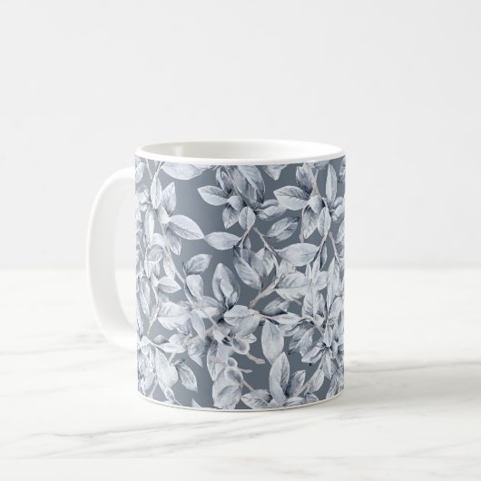 Mug Aquarelle de Noël Motif botanique d'hiver (Devant gauche)