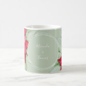 Mug Aquarelle de Noël Poinsettia Peinte à la main (Centre)