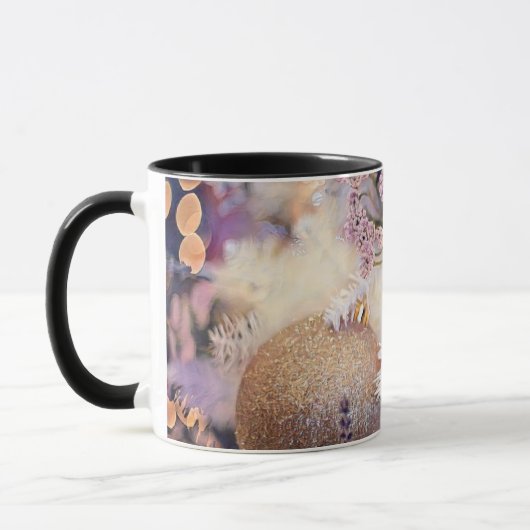 Mug Aquarelle de Noël violet (Gauche)