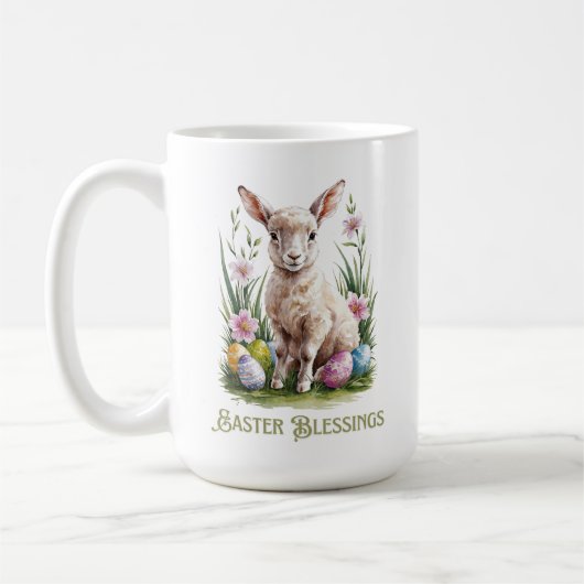 Mug Aquarelle de Pâques - Lump & Fleurs (Gauche)