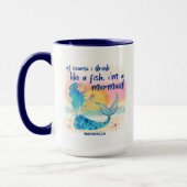 Mug Aquarelle de plage tropicale de la mer de Mermaid (Gauche)