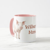 Mug Aquarelle de porcelet (Devant gauche)