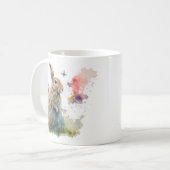Mug Aquarelle de printemps Rabbit (Devant gauche)