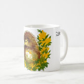 Mug Aquarelle de règle de Hérisson fantaisie (Devant droit)