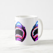 Mug Aquarelle de requin rose violet illustration (Devant droit)