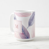 Mug Aquarelle de sérénité douce laisse un monogramme p (Devant gauche)