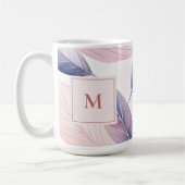 Mug Aquarelle de sérénité douce laisse un monogramme p (Gauche)