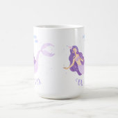 Mug Aquarelle de sirène mauve mauve fille Anniversaire (Centre)