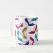 Mug Aquarelle de talons haute or moderne (Devant gauche)
