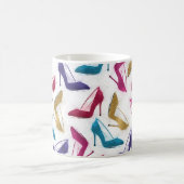 Mug Aquarelle de talons haute or moderne (Centre)