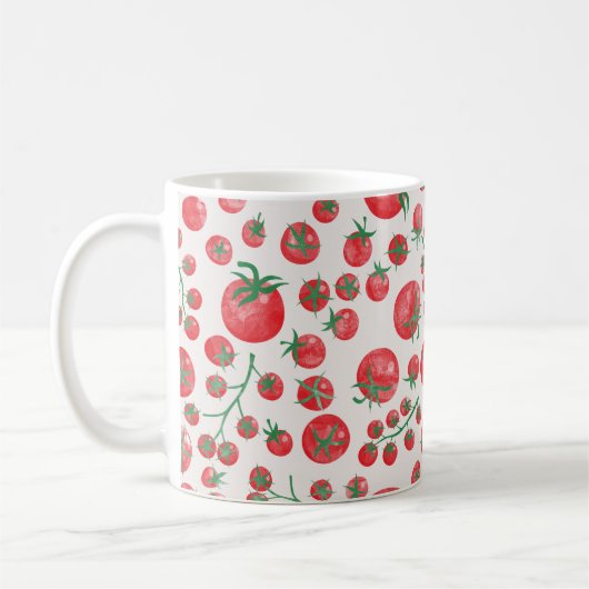 Mug Aquarelle de tomate Méditerranée (Gauche)