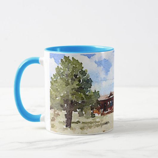 Mug Aquarelle de vie à domicile unique (Gauche)