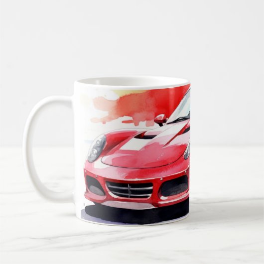 Mug Aquarelle de voiture (Gauche)