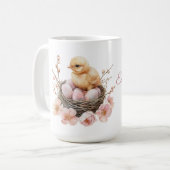 Mug Aquarelle délicate Oeuf de Nid de Pâques et Brunch (Devant gauche)