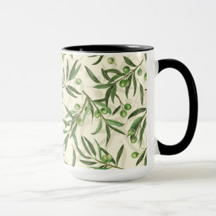 Mug Aquarelle des branches d'olive