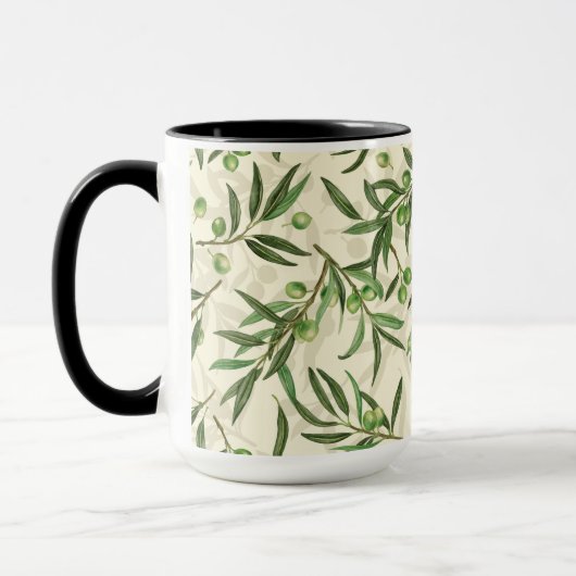 Mug Aquarelle des branches d'olive (Gauche)