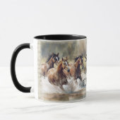 Mug Aquarelle des Chevaux sauvages (Gauche)