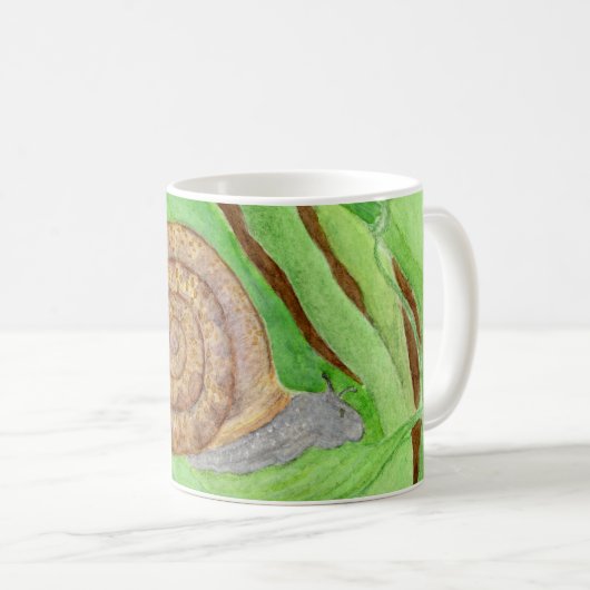 Mug Aquarelle des escargots (Devant droit)