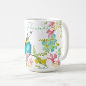 Mug Aquarelle des fleurs de printemps (Devant droit)