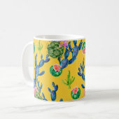 Mug Aquarelle dessinée à la main avec cactus et (Devant gauche)