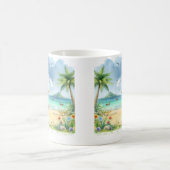 Mug Aquarelle d'été Canard sur la plage (Centre)