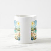 Mug Aquarelle d'été Koala sur la plage (Centre)