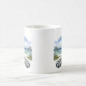 Mug Aquarelle d'été Ringtail sur la plage (Centre)