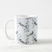 Mug Aquarelle d'hiver Oiseaux Motif botanique (Gauche)