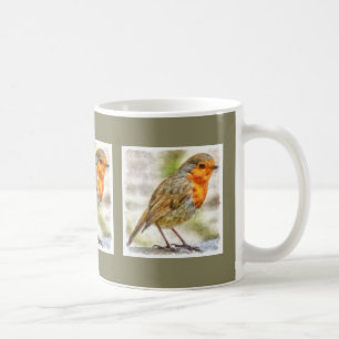 Mug Aquarelle d'hiver Robin de Noël