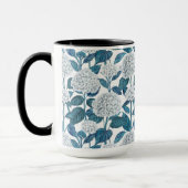 Mug Aquarelle d'hydrangée blanche (Gauche)