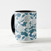 Mug Aquarelle d'hydrangée blanche (Devant gauche)