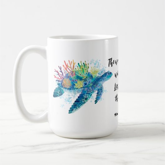 Mug Aquarelle d'inspiration océanique (Gauche)