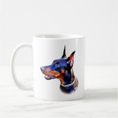 Mug Aquarelle Doberman Pinscher (Gauche)