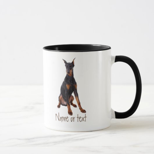 Mug Aquarelle Doberman Pinsman chien animal de compagn (Droite)