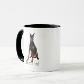 Mug Aquarelle Doberman Pinsman chien animal de compagn (Devant gauche)