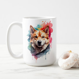Mug Aquarelle Dog Splatz Art Portrait Splash