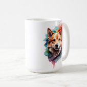 Mug Aquarelle Dog Splatz Art Portrait Splash (Devant droit)